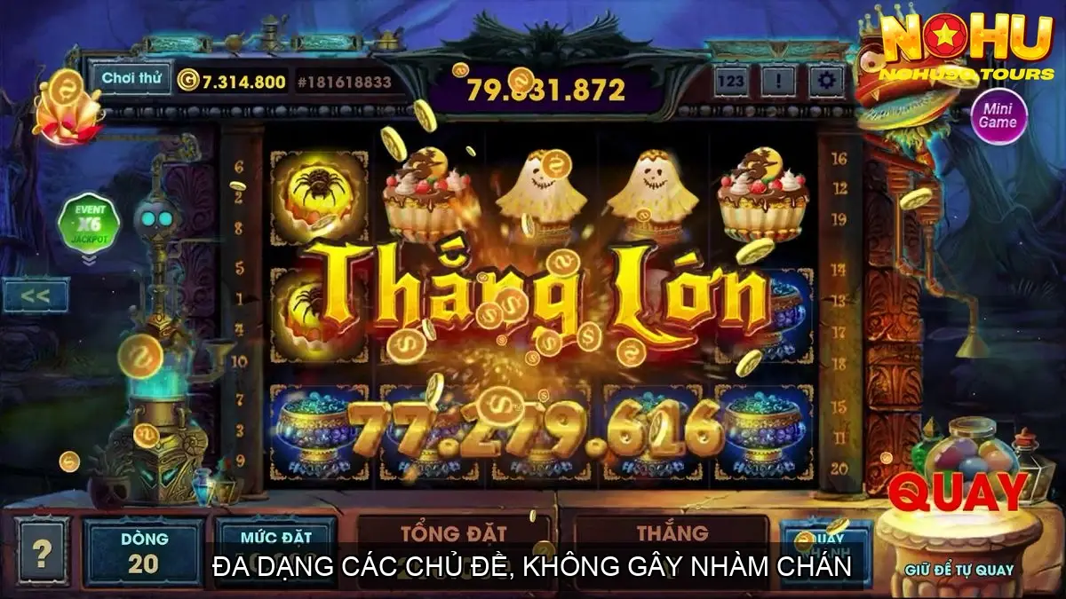 Nổ Hũ Phát Lộc Nohu90 – Cơ Hội Đổi Đời Trong Tầm Tay 5 Đa Dạng Các Chủ Đề, Không Gây Nhàm Chán